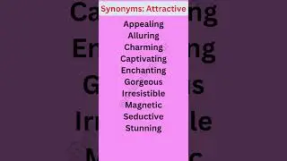 Synonyms of Attractive | Learn English Vocabulary