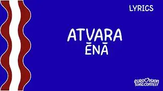 LYRICS / VARDI | ATVARA - ĒNĀ | EUROVISION LATVIA 2026