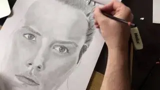 Drawing Daisy Ridley (Rey) Star Wars