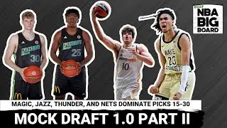 Mock Draft 1.0 Part II: How the Magic, Thunder, Jazz, and Nets Shaped the Late First Round