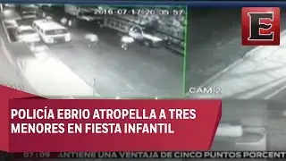 Polic&iacute;a ebrio atropella a cinco menores en el Estado de M&eacute;xico