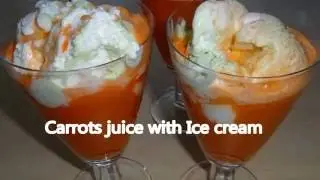 Special Persian dessirt /Carrot juice with Ice cream  اب هویج بستنی