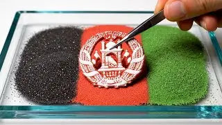 Edible Sand Art Flags ASMR | Oddly Satisfying National Flag Creations