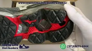 Unboxing T&ecirc;nis Mizuno Wave Creation 20 - Grafite/Vermelho