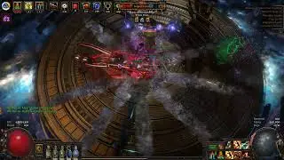 Path of exile 3.19 Elemental Blade Flurry Pathfinder against Uber Maven.