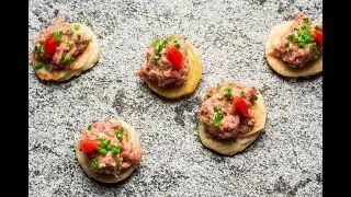 Rindstatar auf Blinis - Rezepte von David Geisser