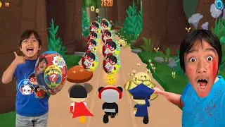 Tag with Ryan - Pineapple Ryan vs Karate Ryan vs Dino Excavation! 