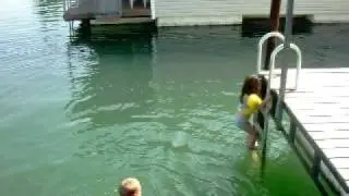 Jon and Haley swimming at Lake Murray