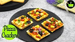Pizza Crackers | Quick Party Snacks | Cooking Without Fire | No Cook Hostel Recipes