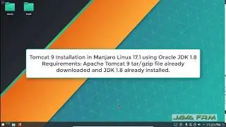 How to install Apache Tomcat 9 on Manjaro Linux 17.1