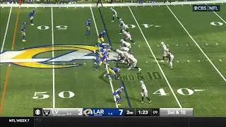 Rams defense wreaks havoc in the backfield leading to a Kam Curl scoop & score