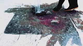 Washing a carpet contaminated with a lot of dirt | satisfying carpet cleaning