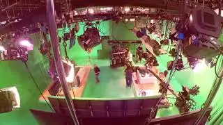 TV Studio Set and Lighting rig behind the scenes - ITV News - Green Screen VR Refresh Timelapse