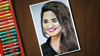 Anupama parameshwara drawing ❤️/south India actress 🇮🇳🇮🇳 colour pencil drawing/ time lapse video