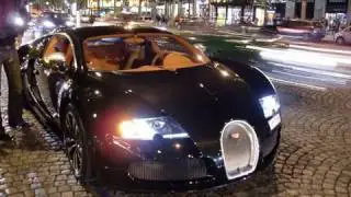 Bugatti Veyron SANG NOIR driving in Paris