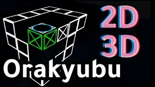 Orakyubu, pushing block puzzles in 2D and 3D at the same time - Full Playthrough