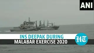 Watch: INS Deepak conducts replenishment task during Malabar Naval Exercise