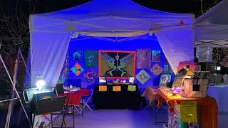 Livingston Abstract Creations vendor Booth Blacklight Art