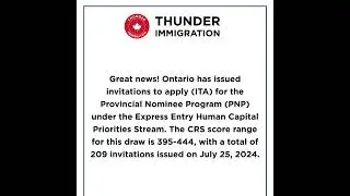 🌟 Ontario PNP Targeted Draw for Express Entry - Human Capital Priorities Stream 🌟