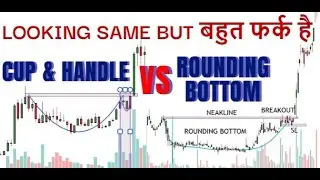 Cup and Handle Pattern VS Rounding Bottom Chart Pattern #trading #stocks  #stockmarket