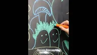 Removable Blackboard Roll + 5 Color Chalk 🎨. #Chalkboard #DIY #HomeDecor #Shorts