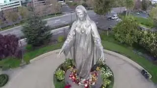 Shrine at the Church of Our Lady of Peace, Santa Clara, CA   AERIAL VIEWS