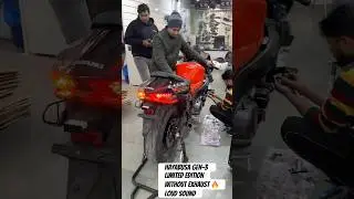 Hayabusa Gen3 without exhaust loud sound 🔥😲#loud #loudbike #hayabusa #exhaust #shorts #loudexhaust