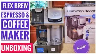 UNBOXING Hamilton Beach FlexBrew Universal 49930 Espresso K-Cup Coffee Maker Nespresso Pod