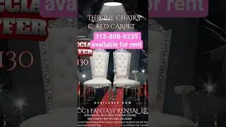 throne chair & red carpet rentals #centerline #Michigan #thronechair #rental #bday  #prom #wedding