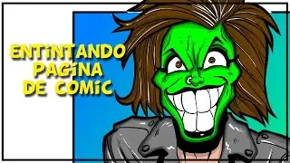Entintando p&aacute;gina de comic!!