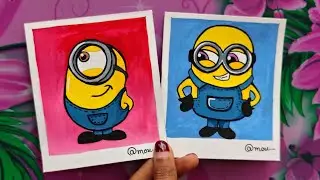 Bob The Minion Drawing #bob #minions #bookmark #cartoon #art #video #character #painting