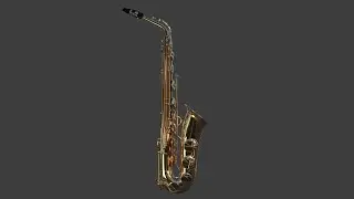 Saxophone 3D Model Turntable