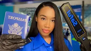 ASMR Sassy TSA Agent Checks Your Bags and Pats You Down 👮🏽✈️ ASMR TSA Role-play