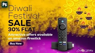 How to design a festival sale promo poster in photoshop @CreativeStudios-132