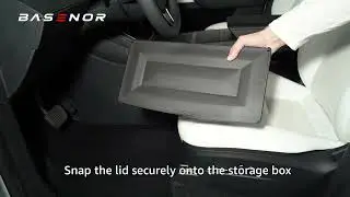 BASENOR 2025 Model Y Under Seat Storage Box: Effortless Upgrade for Enhanced Organization 2PS