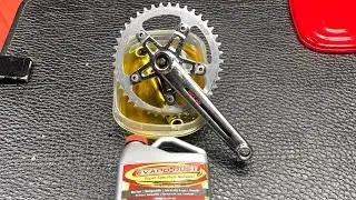 Red Line 400 cranks take a dip in the Evapo-Rust Part 1