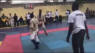 Ju jitsu congo Finale -62kg victoire de Dieuvi NTANGAMANI du ju jitsu club Renaissance de Me Yannick