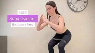 3 MIN Squat Burner | Barre Workout | Mini Resistance Band
