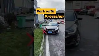 Learn the Secrets of Parking Without Scratching Your Tires #cardrivingtips #automobile #shorts
