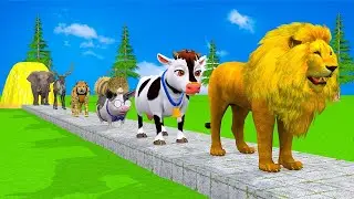 Long Slide Game videos #longslidegame #cartoon #cat #cow #elephant #tiger #animals #cute #youtube 