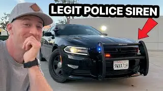MY EX-COP CAR GETS LIGHTS AND SIRENS