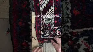 antique Persian rug Restoration. pet Damage #persianrugcleaning #pet
