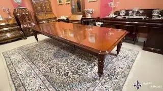 Antique Victorian Flame Mahogany Extending Dining Table 19th Century