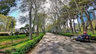 Bakı, SƏMƏD VURĞUN Bağı - Piyada turu - Şəhər Mərkəzi 4k - Aprel 2021 Azerbaijan | Walking tour