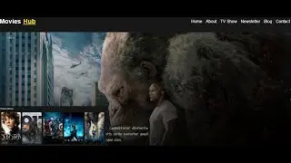 make a responsive movie website design in html css & javascript