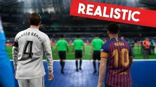 PES 2019 Realistic Gameplay | Real Madrid vs Barcelona - El Clasico