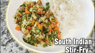 Cabbage carrot Beans Poriyal(Easy Stirfry)
