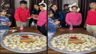 Flip the bottle and win steamed momos plate eating challenge #punjabifoodchallenge 