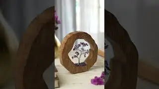 Amethyst Crystal Tree in wooden ring