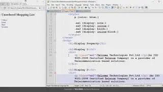 6.6 CSS list style and display property